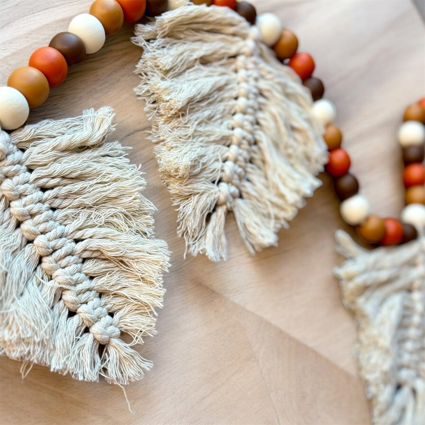 Macrame Leaf Garland