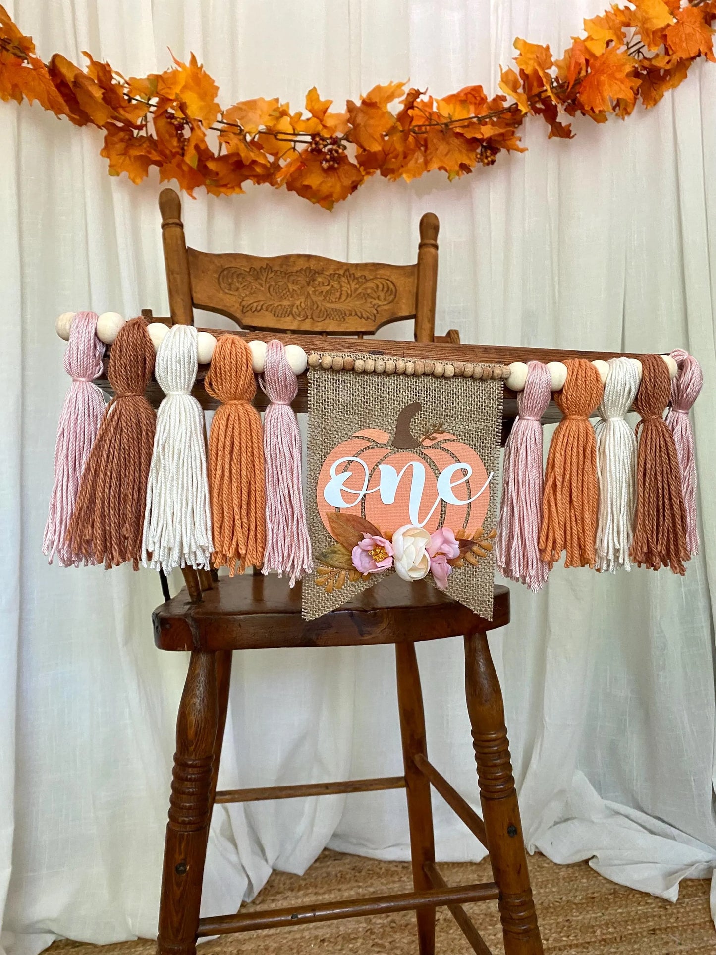 Our Little Pumpkin is One Highchair Banner