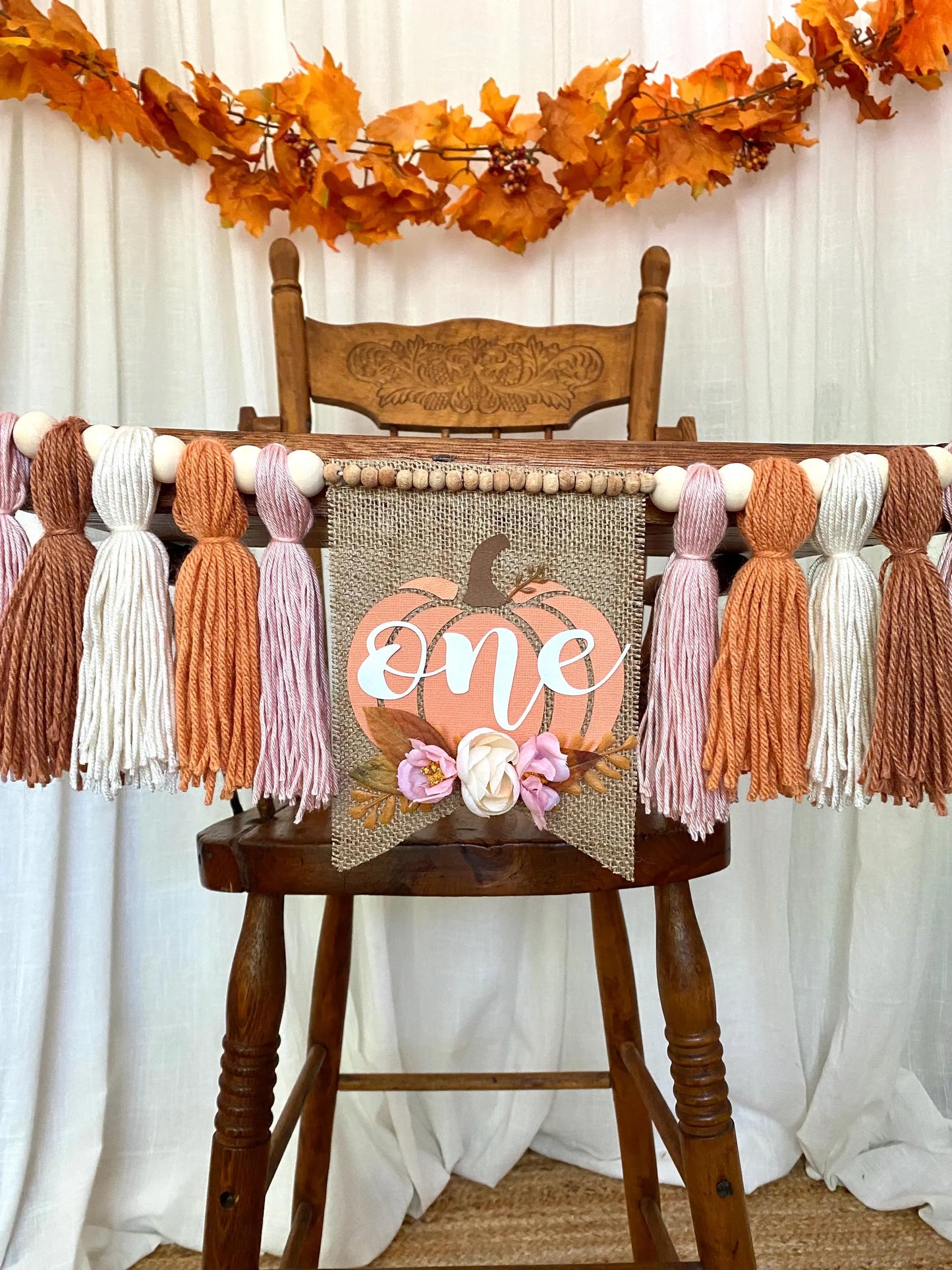 Our Little Pumpkin is One Highchair Banner