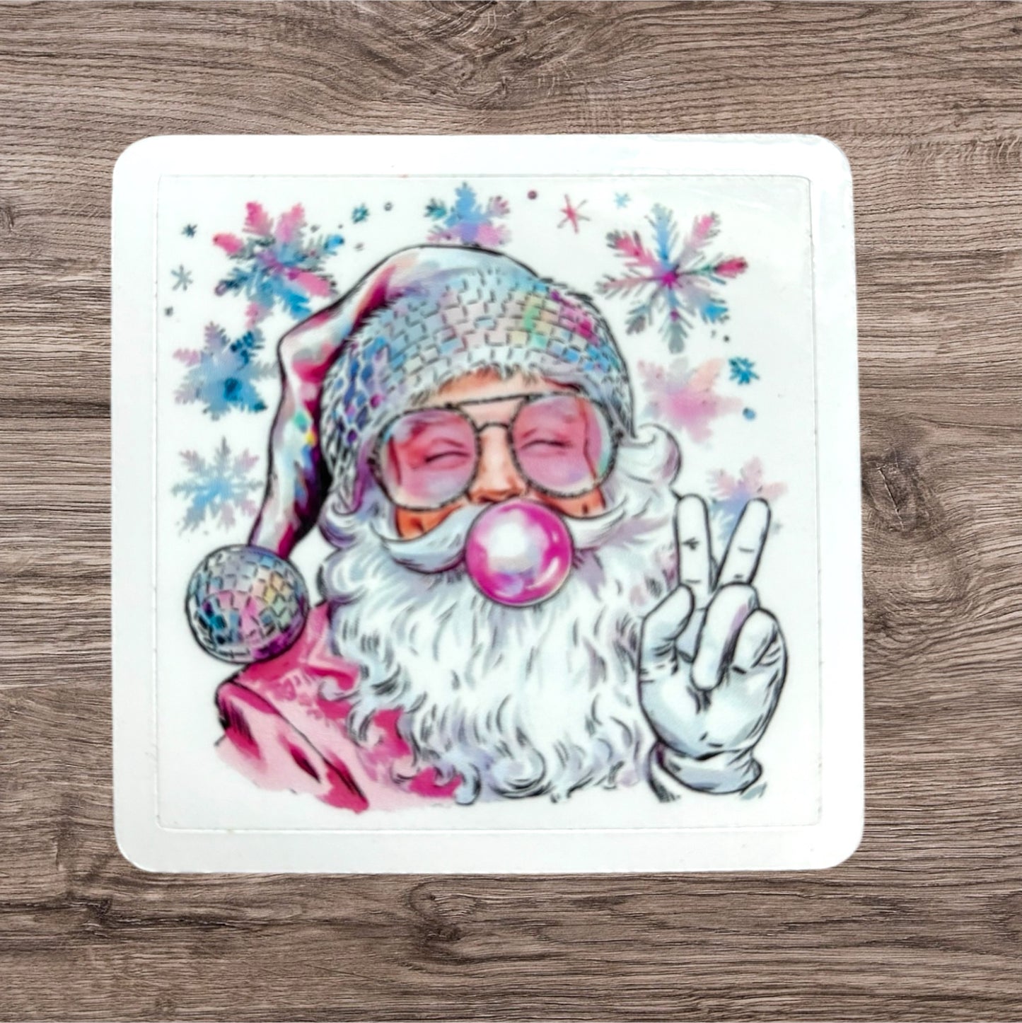 Bubble Gum Santa Sticker