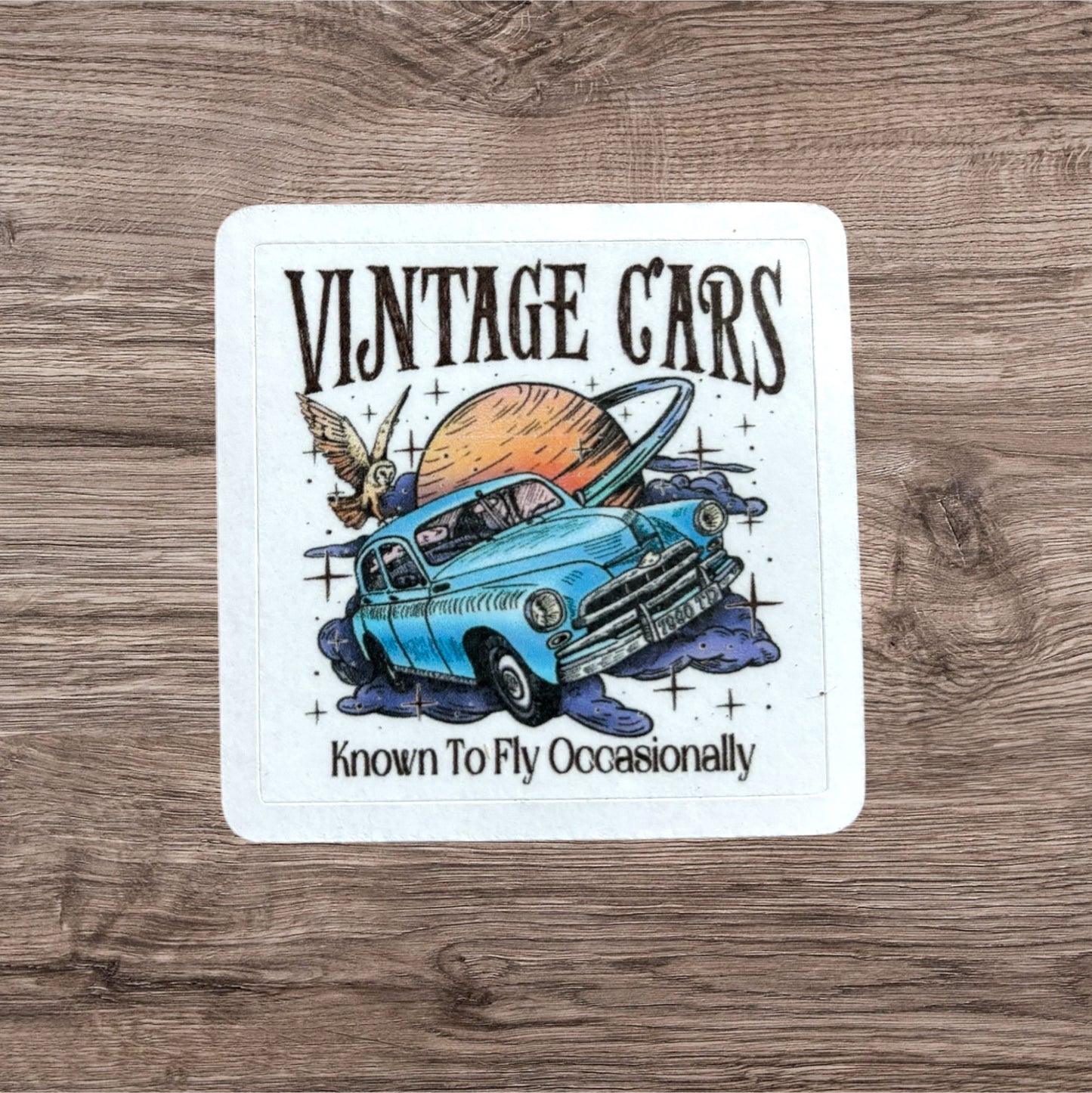 Flying Car Sticker