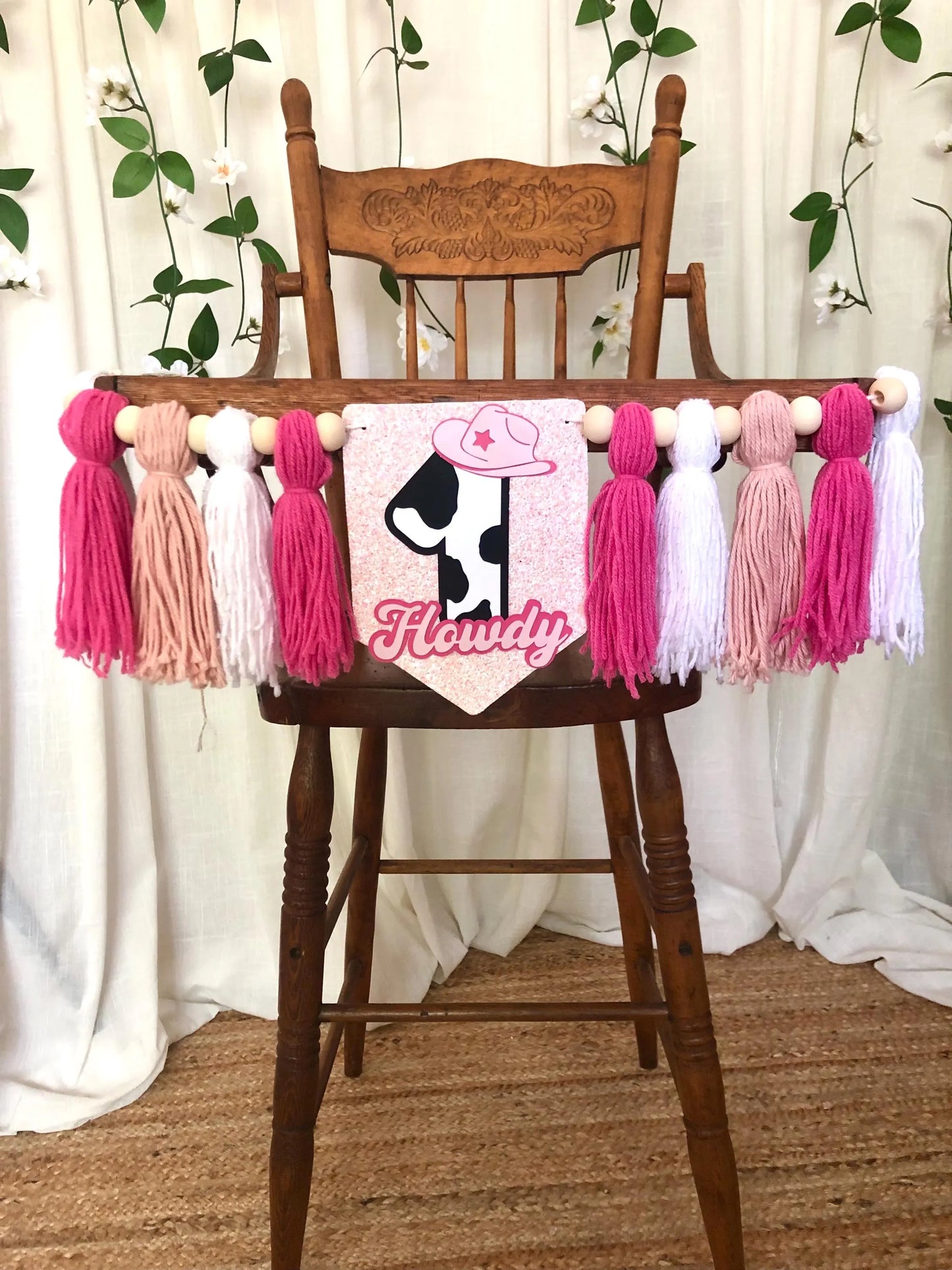 Cowgirl Highchair Banner
