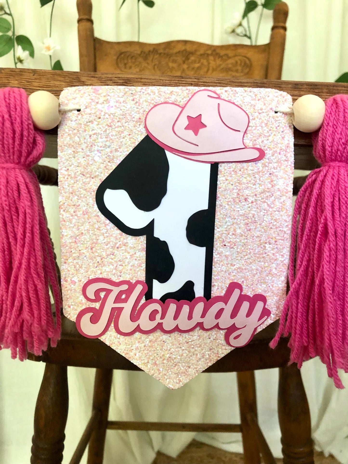 Cowgirl Highchair Banner