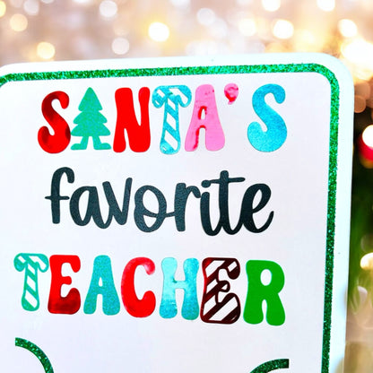 Santa’s Favorite Teacher Gift Card Holder