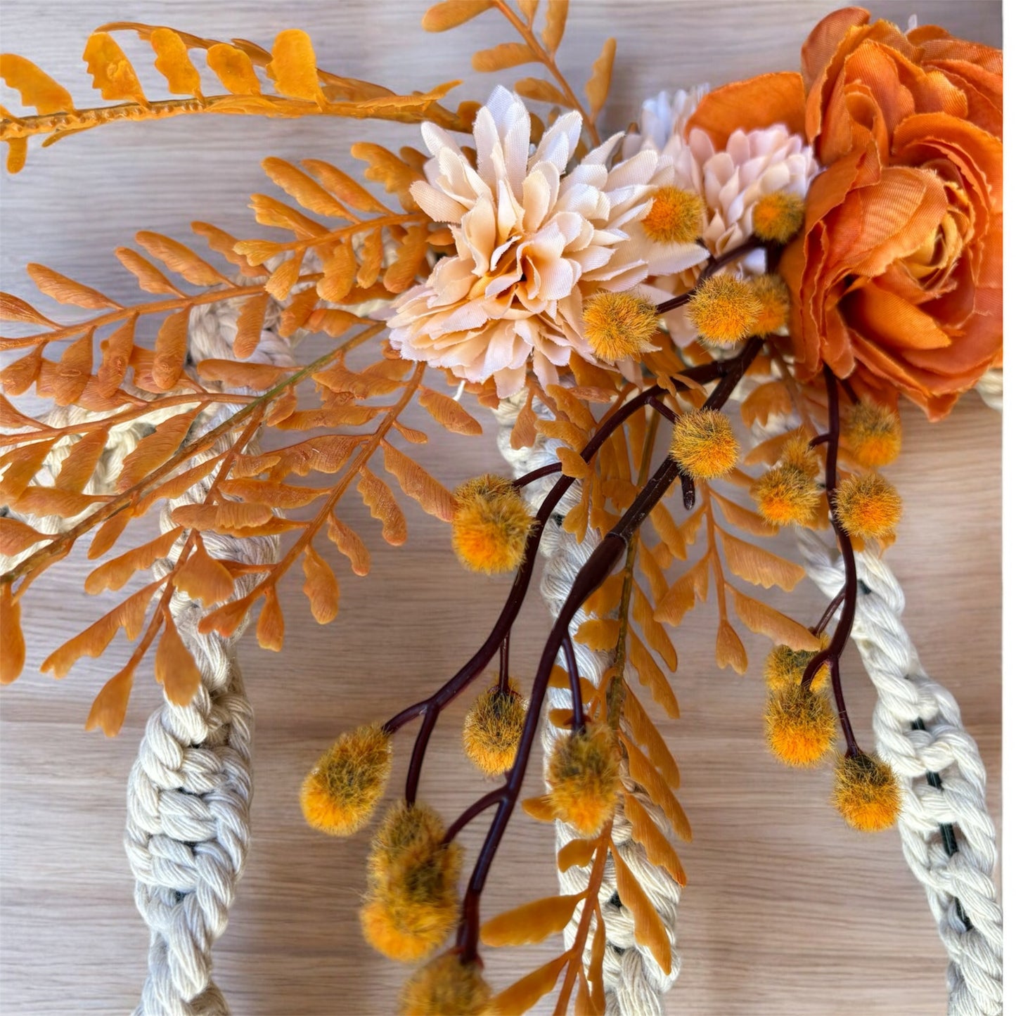 Macrame Pumpkin Wreath