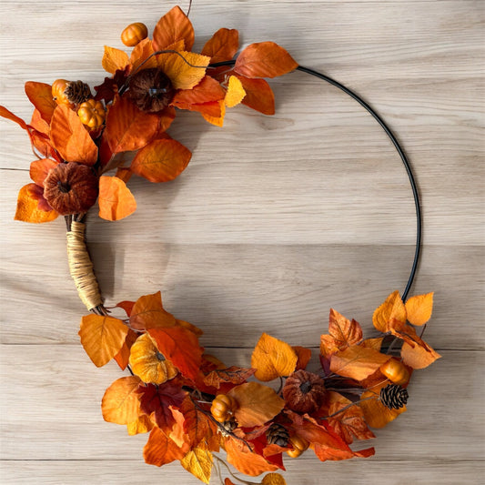 Fall Foliage Hoop Wreath