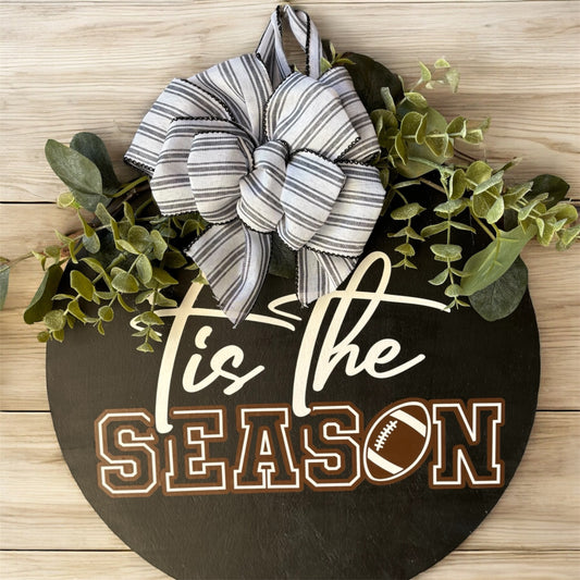 Tis The Season Football Door Sign