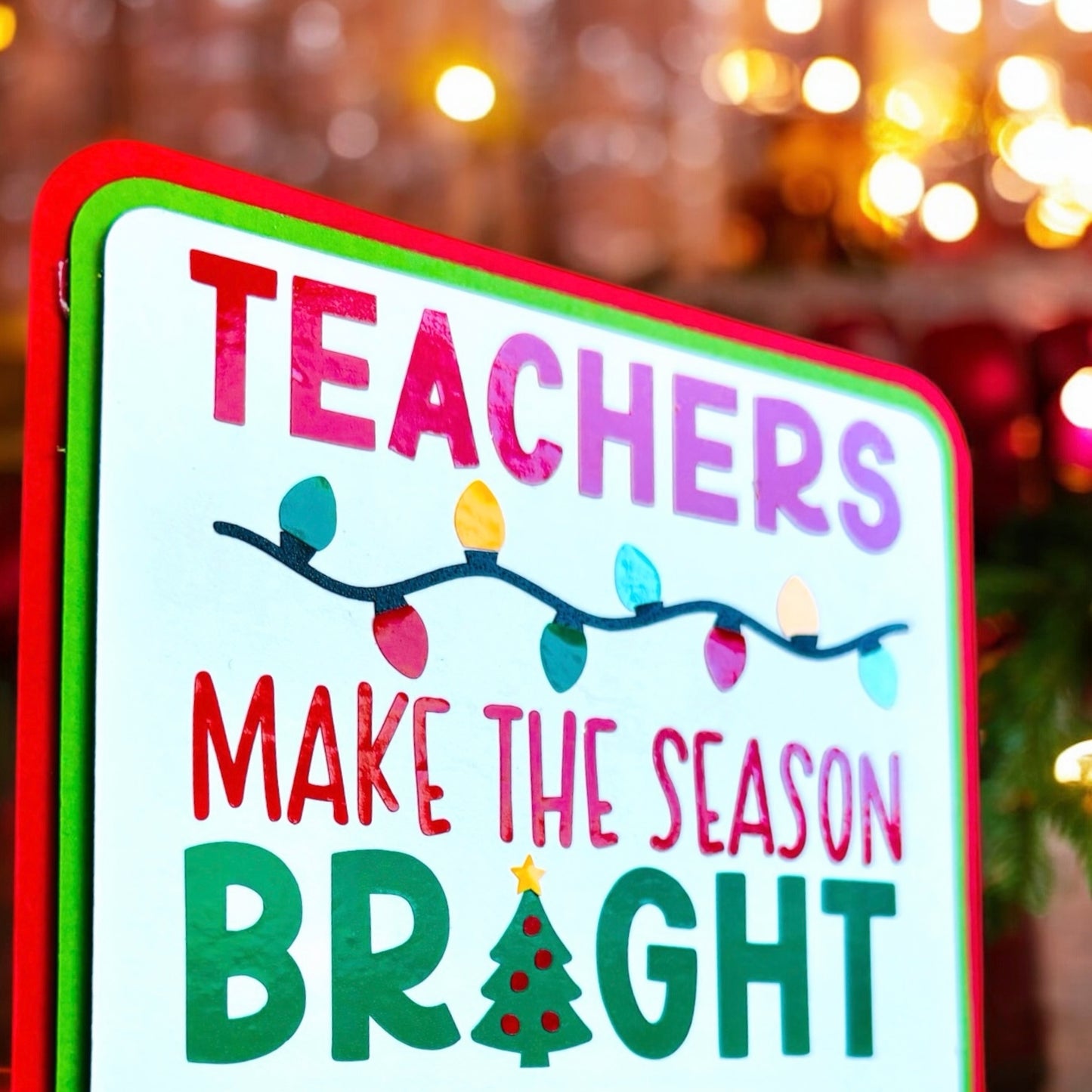 Make The Season Bright Teacher Gift Card Holder