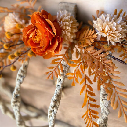 Macrame Pumpkin Wreath