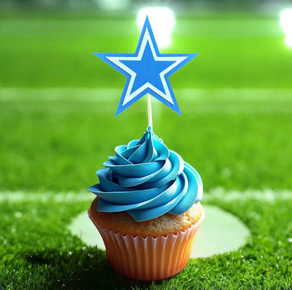 Dallas Cowboys Inspired Cupcake Toppers