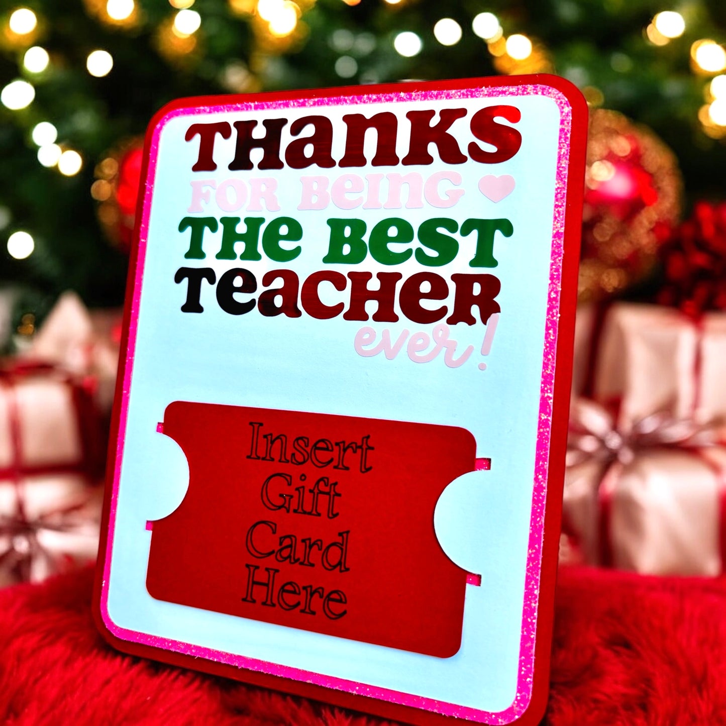 Thank You Teacher Gift Card Holder