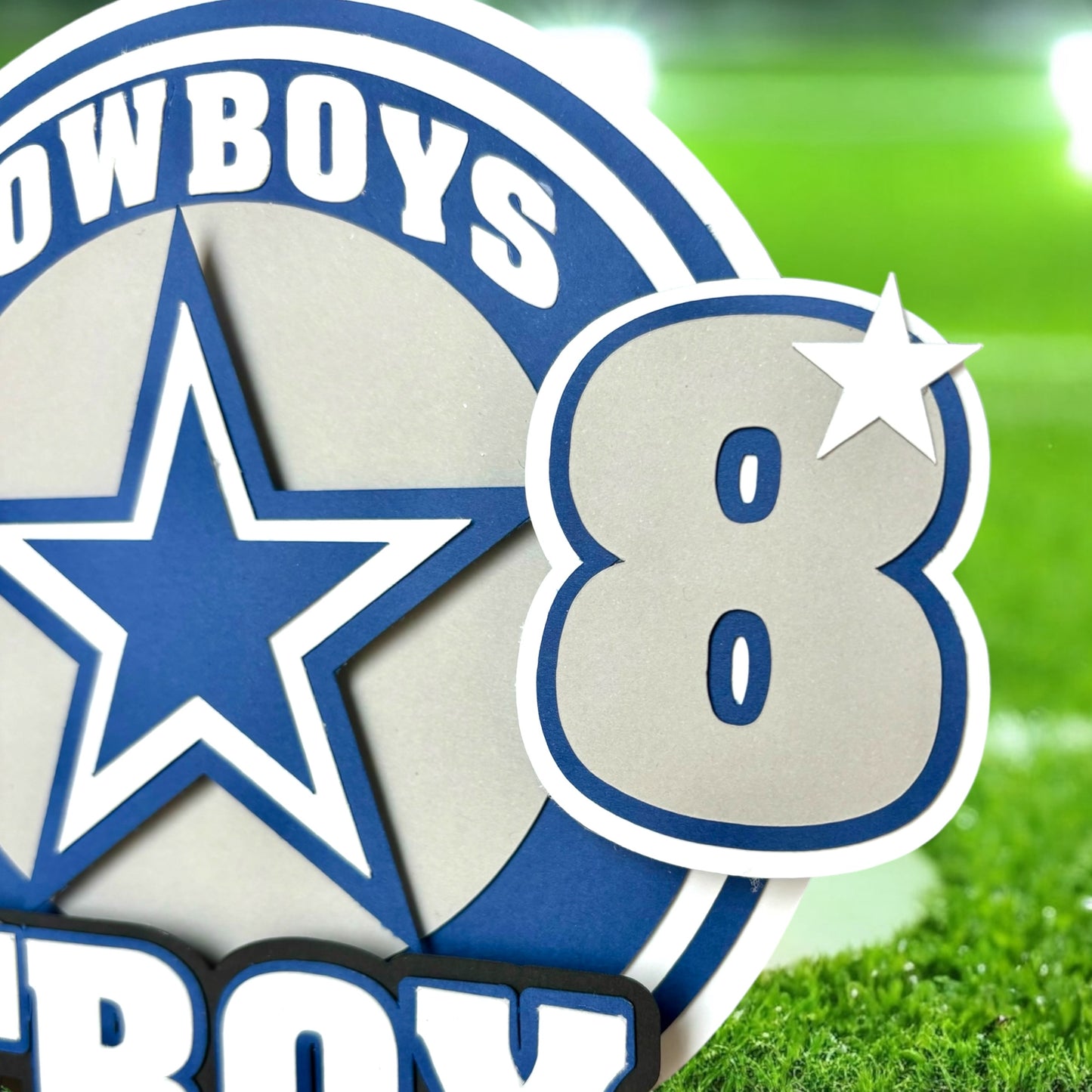 Dallas Cowboys Inspired Cake Topper