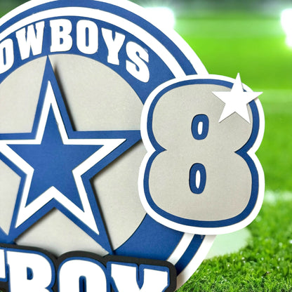 Dallas Cowboys Inspired Cake Topper