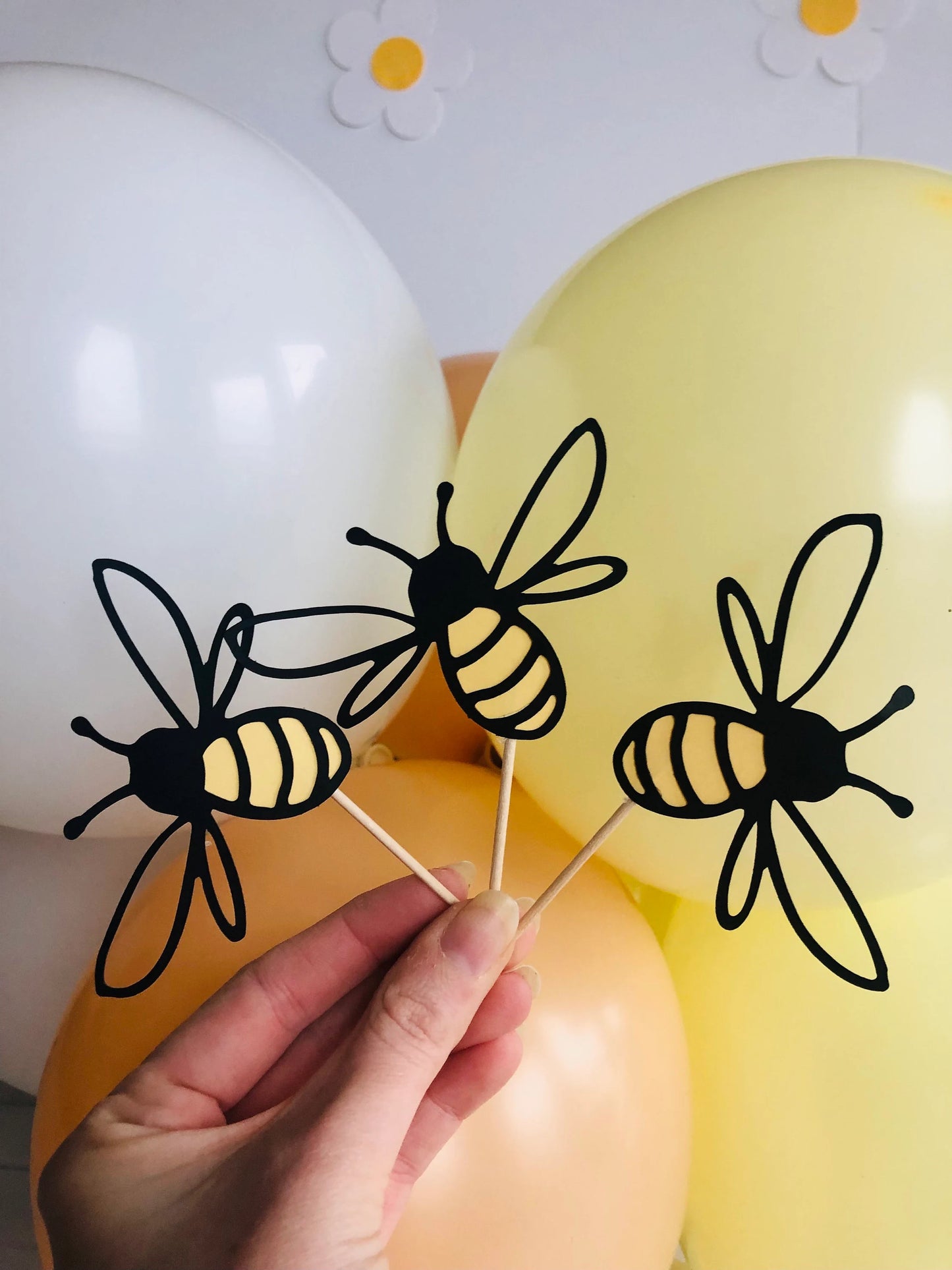 Bee and Sunflower Cupcake Toppers