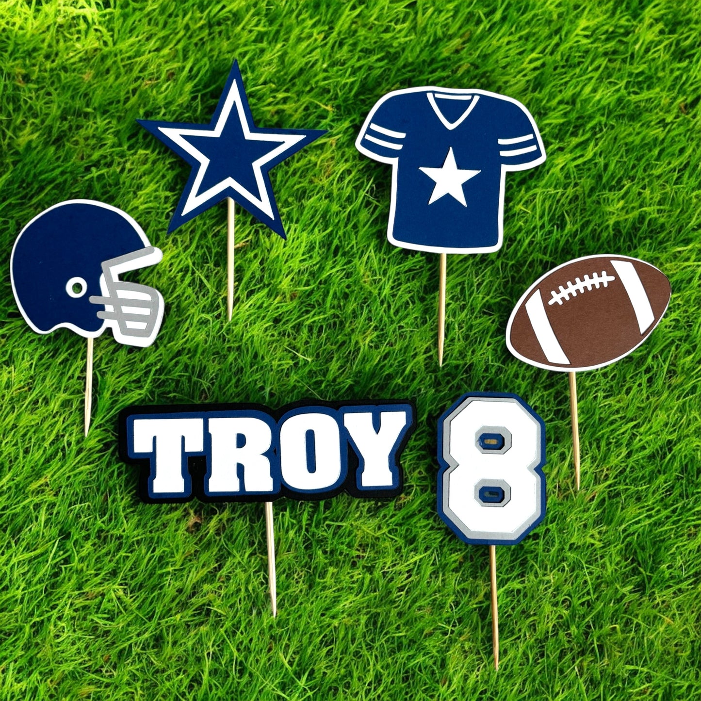 Dallas Cowboys Inspired Cupcake Toppers