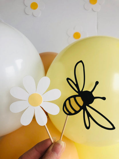 Bee and Sunflower Cupcake Toppers