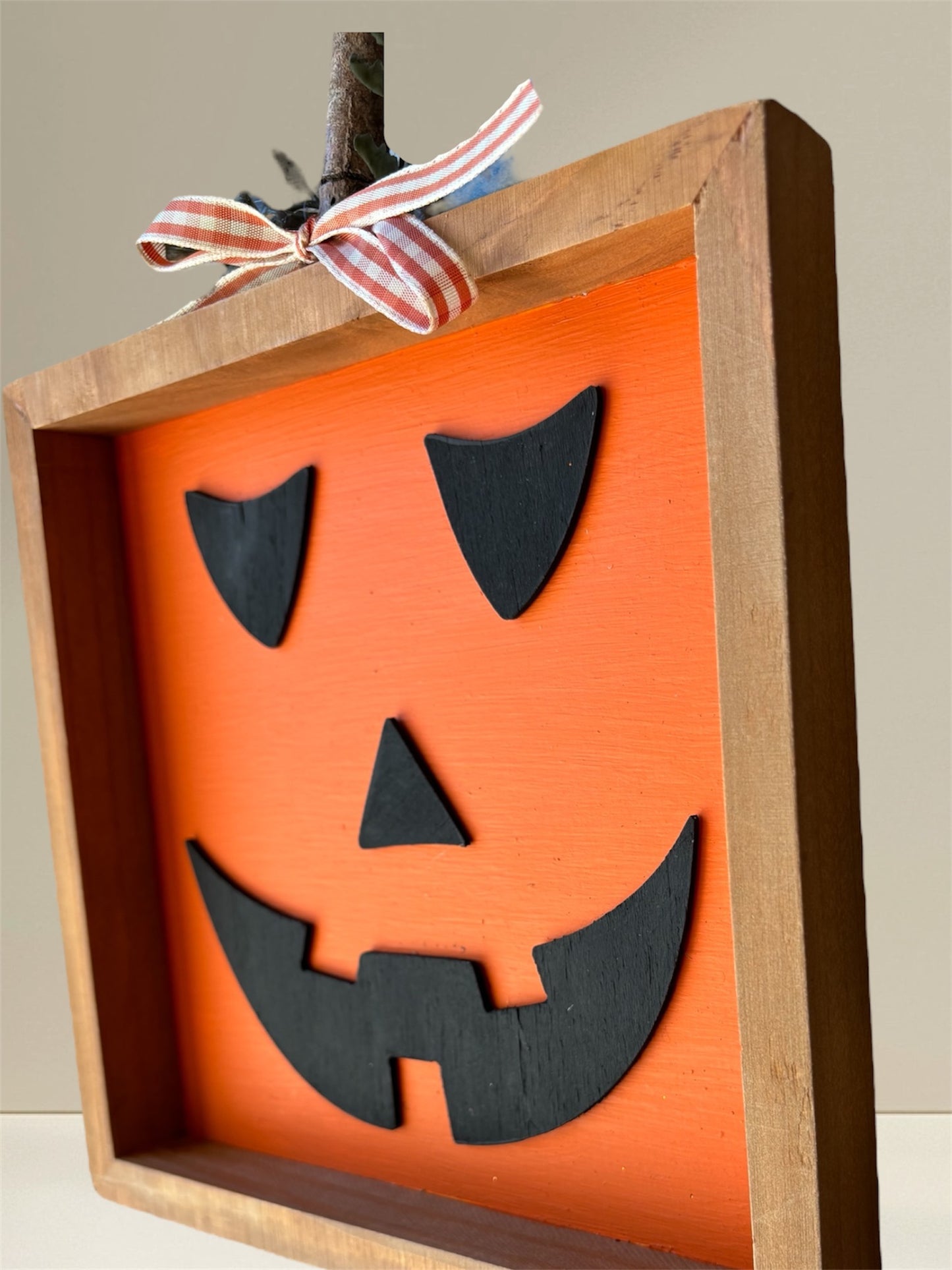 Jack O Lantern Wood Sign