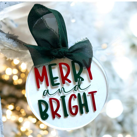 Merry and Bright Ornament