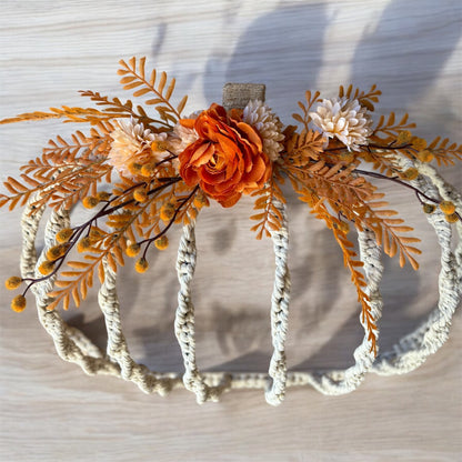 Macrame Pumpkin Wreath