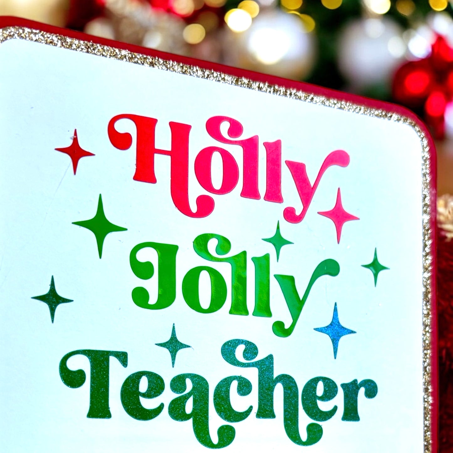 Holly Jolly Teacher Gift Card Holder