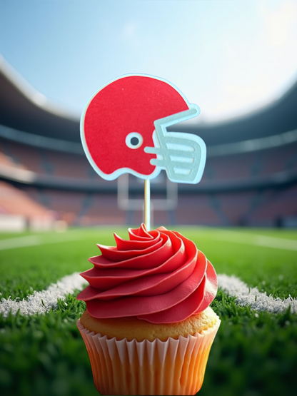 Kansas City Chiefs Inspired Cupcake Toppers