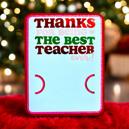 Thank You Teacher Gift Card Holder