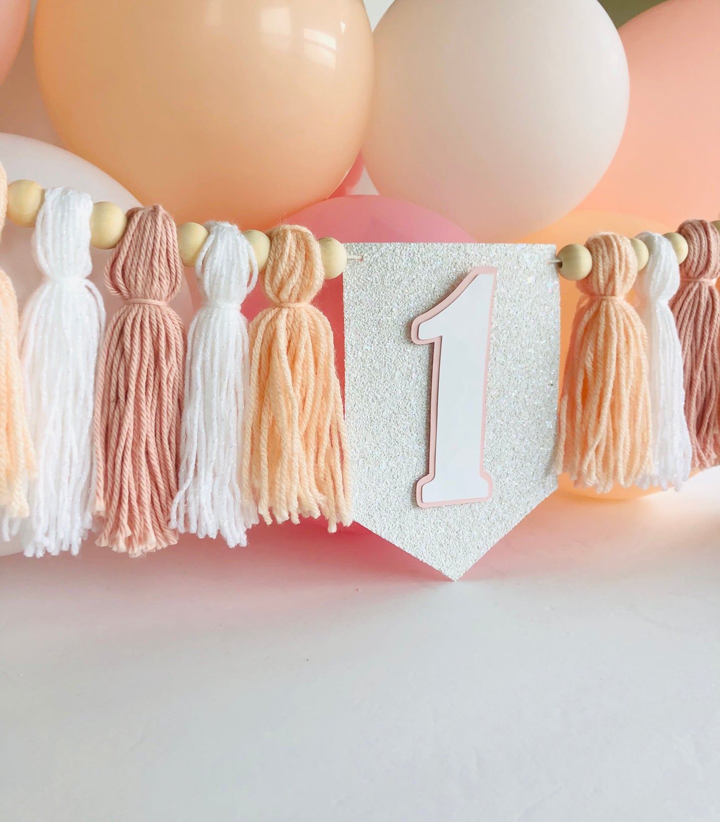 Pink/peach Highchair banner