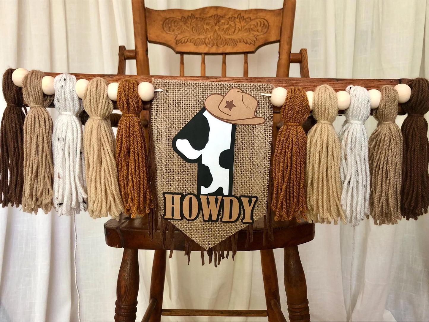 Cowboy Highchair Banner