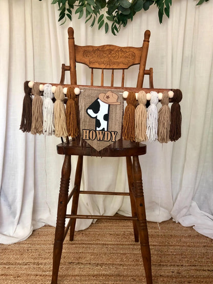 Cowboy Highchair Banner