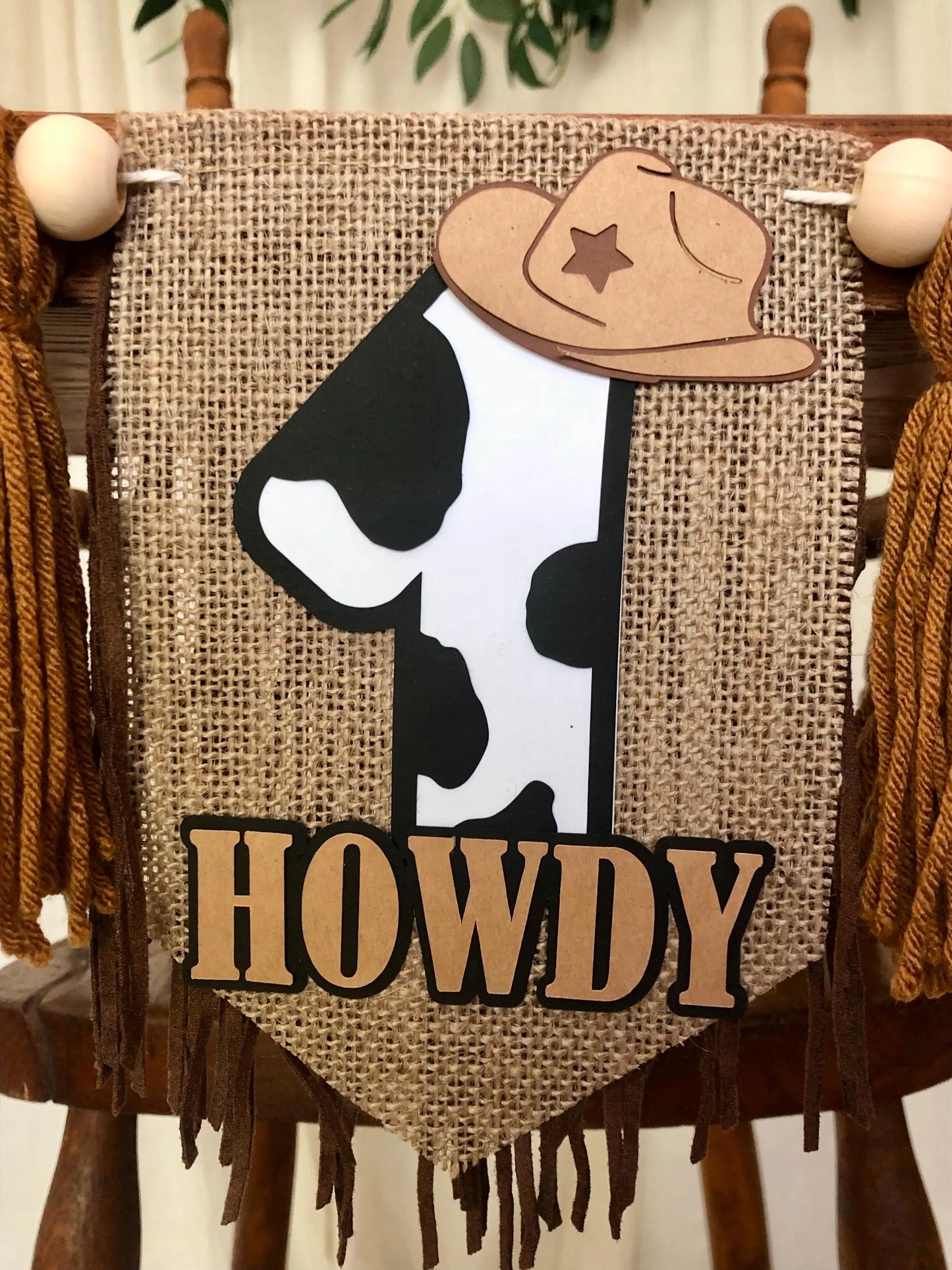 Cowboy Highchair Banner