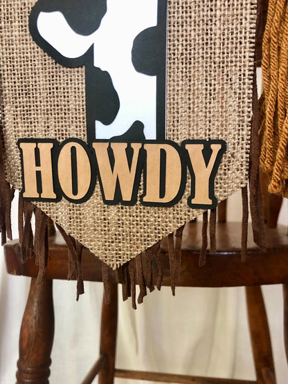 Cowboy Highchair Banner