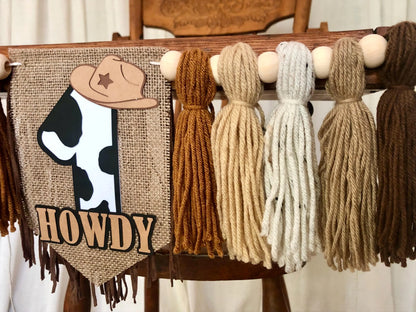 Cowboy Highchair Banner