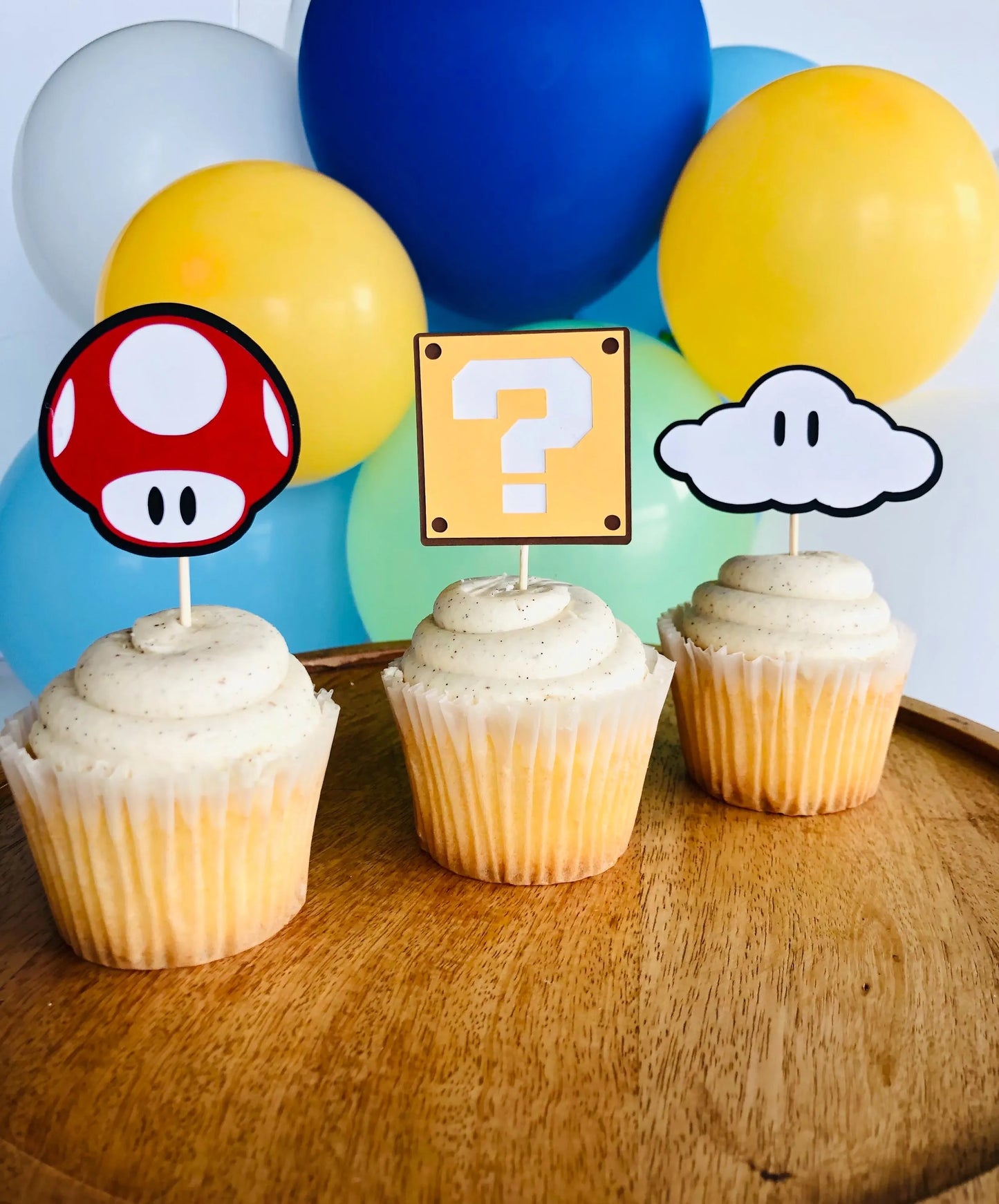 Mario Inspired Cupcake Toppers