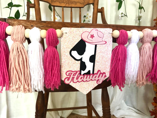 Cowgirl Highchair Banner