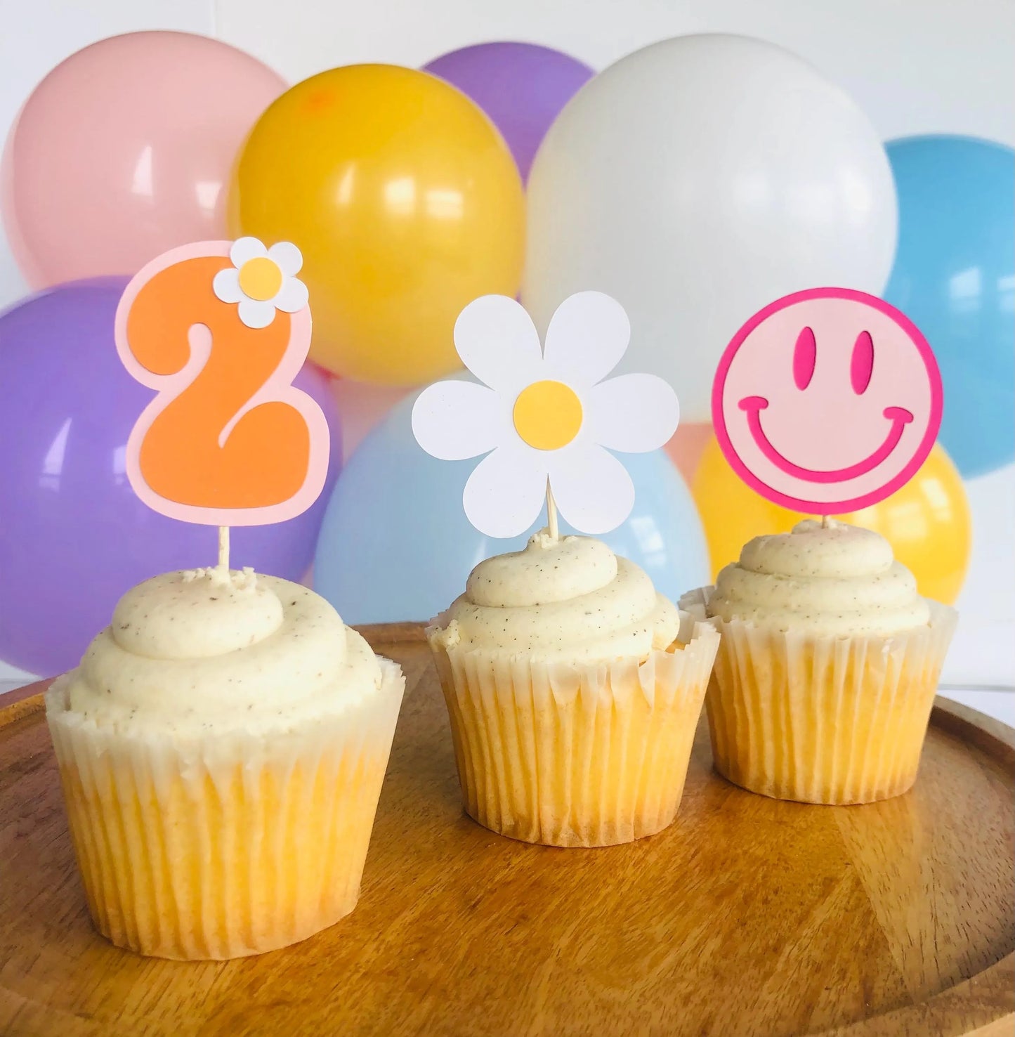 Groovy Cupcake Toppers