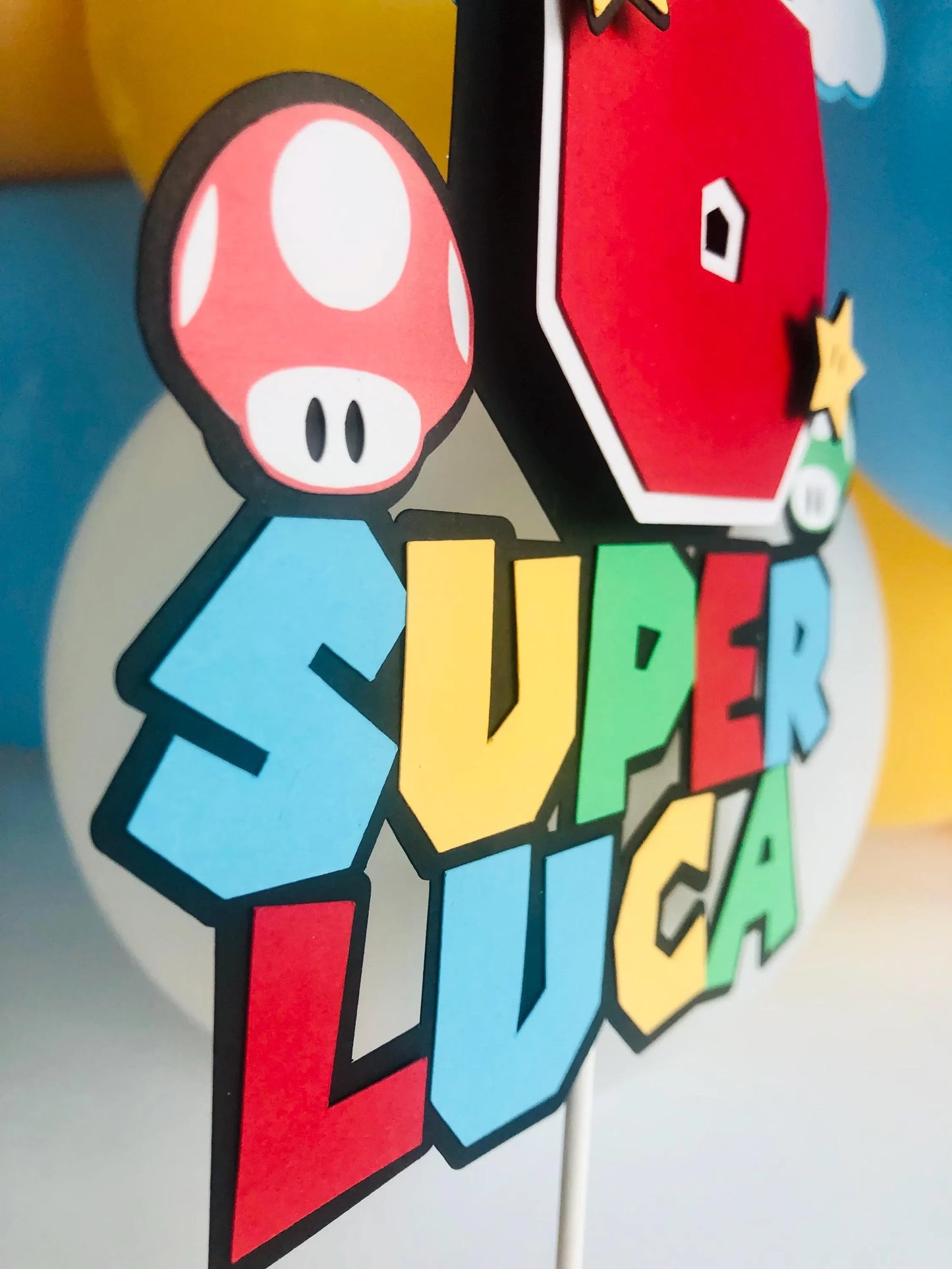 Mario Inspired Cake Topper